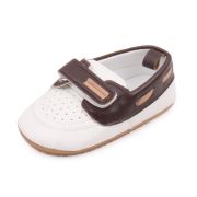 Pantofiori albi cu maro de ocazie pentru baietei MBBBW3100-3-c5