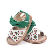 Sandalute albe cu verde - Flowers MDBL3023-2-c5