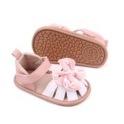 Sandalute roz cu alb - Velvet bow MBBB3015-3-p33