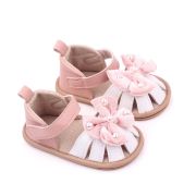 Sandalute roz cu alb - Velvet bow MBBB3015-3-p33