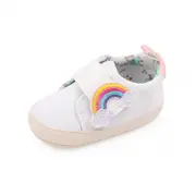 Tenisi albi pentru fetite - curcubeu (marime disponibila: 3-6 luni (marimea 18 incaltaminte)) mbbyq3181-3-p13.3-6 luni (marimea 18 incaltaminte)