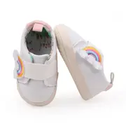 Tenisi albi pentru fetite - curcubeu (marime disponibila: 6-9 luni (marimea 19 incaltaminte)) mbbyq3181-3-p13.6-9 luni (marimea 19 incaltaminte)
