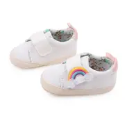 Tenisi albi pentru fetite - curcubeu (marime disponibila: 6-9 luni (marimea 19 incaltaminte)) mbbyq3181-3-p13.6-9 luni (marimea 19 incaltaminte)