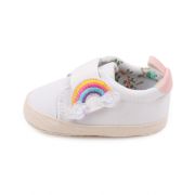 Tenisi albi pentru fetite - curcubeu (marime disponibila: 9-12 luni (marimea 20 incaltaminte)) mbbyq3181-3-p13.9-12 luni (marimea 20 incaltaminte)