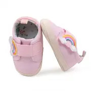 Tenisi roz pentru fetite - curcubeu (marime disponibila: 3-6 luni (marimea 18 incaltaminte)) mdbyq3181-1-p13.3-6 luni (marimea 18 incaltaminte)