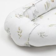 Baby Nest, New Baby, Multifunctional, Cu siret pentru ajustare, Din 100% bumbac, 88x50 cm, 0-3 luni, White Goose BYN54424