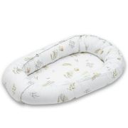 Baby Nest, New Baby, Multifunctional, Cu siret pentru ajustare, Din 100% bumbac, 88x50 cm, 0-3 luni, White Goose BYN54424