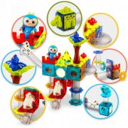 Blocuri magnetice, 107 elemente, paradisul dinozaurilor ricokids rk-757 edeedi775700
