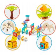 Blocuri magnetice cu tobogan, 153 elemente, dinozauri ricokids rk-764 edeedi776400