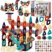 Blocuri magnetice cu tobogan si bile, 110 elemente, ricokids rk-765 edeedi776500