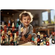 Blocuri magnetice cu tobogan si bile, 110 elemente, ricokids rk-765 edeedi776500