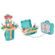 Bucatarie 3 in 1 cu accesorii incluse ricokids 772901 - turcoaz edeedi772901