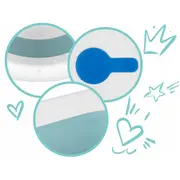 Cadita de baie cu dop de scurgere si termometru ricokids rk-282 - albastru edeedi728201