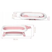 Cadita de baie cu dop de scurgere si termometru ricokids rk-282 - roz edeedi728200