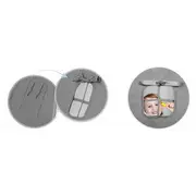 Cort de joaca pentru copii cu ghirlanda, salteluta si 3 pernite nukido 116 x 116 x 165 cm - gri edeedi740600