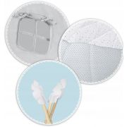 Cort de joaca pentru copii cu salteluta si 3 pernite nukido 116 x 116 x 165 cm - gri edeedi740601