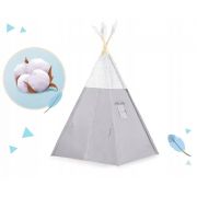 Cort de joaca pentru copii cu salteluta si 3 pernite nukido 116 x 116 x 165 cm - gri edeedi740601