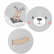 Cos de depozitare 2 in 1 cu salteluta de joaca pentru copii nukido - gri edeedi740801