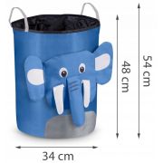 Cos mare pentru depozitarea jucariilor nukido - elefant albastru edeedi740227