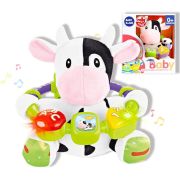 Jucarie interactiva bebe cu activitati si lumini 20 cm - vacuta baby sunki rg18112
