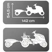 Tractor cu pedale si remorca smoby farmer xl albastru hubs7600710129