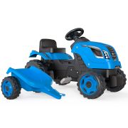 Tractor cu pedale si remorca smoby farmer xl albastru hubs7600710129