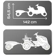 Tractor cu pedale si remorca smoby farmer xl negru hubs7600710131