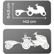Tractor cu pedale si remorca smoby farmer xl verde hubs7600710130