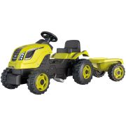 Tractor cu pedale si remorca smoby farmer xl verde hubs7600710130