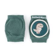 Genunchiere cu pernute, Petite&Mars, Cu elastic, Material respirabil, Stratul antiderapant, 13x10 cm, 6 luni+, Verde BYN522817