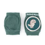 Genunchiere cu pernute, Petite&Mars, Cu elastic, Material respirabil, Stratul antiderapant, 13x10 cm, 6 luni+, Verde BYN522817