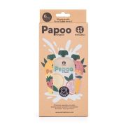 Set de pungi, Petite&Mars, Papoo, Pentru mancare, Reutilizabile, Perfect pentru calatorii, Fara BPA, 150 ml, Multicolor BYN901999