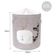 Cos Pliabil Pentru Depozitare Jucarii cu Snur pentru Inchidere, PREMIUM XL, 63 l, Impermeabil, SIPO, Balena EKDXB01