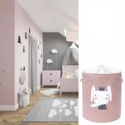Cos Pliabil Pentru Depozitare Jucarii cu Snur pentru Inchidere, PREMIUM XL, 63 l, Impermeabil, SIPO, Elefant EKDXB02