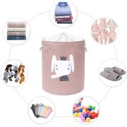Cos Pliabil Pentru Depozitare Jucarii cu Snur pentru Inchidere, PREMIUM XL, 63 l, Impermeabil, SIPO, Elefant EKDXB02