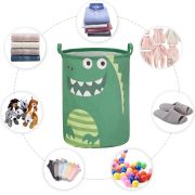 Cos Pliabil Pentru Jucarii, Rufe, Bumbac Canvas, Impermeabil, SIPO, 35x42 cm, Bumbac, 43l, Dino EKDBTC02