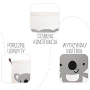 Cos Pliabil Pentru Jucarii, Rufe, Bumbac Canvas, Impermeabil, SIPO, 35x42 cm, Bumbac, 43l, Koala EKDBT026