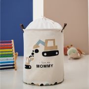 Cos Pliabil Pentru Jucarii, Rufe, Bumbac Canvas, Impermeabil, SIPO, 35x42 cm, Bumbac, 43l, Love Mommy EKDSBT42