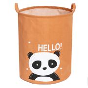 Cos Pliabil Pentru Jucarii, Rufe, Bumbac Canvas, Impermeabil, SIPO, 35x42 cm, Bumbac, 43l, Panda EKDBTC05