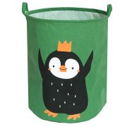 Cos Pliabil Pentru Jucarii, Rufe, Bumbac Canvas, Impermeabil, SIPO, 35x42 cm, Bumbac, 43l, Pinguin EKDBTC04
