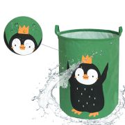 Cos Pliabil Pentru Jucarii, Rufe, Bumbac Canvas, Impermeabil, SIPO, 35x42 cm, Bumbac, 43l, Pinguin EKDBTC04