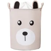 Cos Pliabil Pentru Jucarii, Rufe, Bumbac Canvas, Impermeabil, SIPO, 35x42 cm, Bumbac, 43l, Urs EKDBT036
