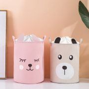 Cos Pliabil Pentru Jucarii, Rufe, Bumbac Canvas, Impermeabil, SIPO, 35x42 cm, Bumbac, 43l, Urs EKDBT036