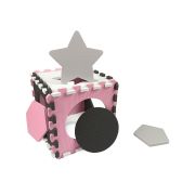 Puzzle din spuma, Jolly 3, 25 piese, 118,5 x 118,5 cm, Pink EKDmm5614