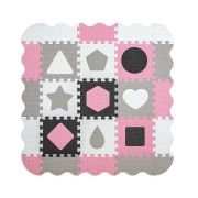 Puzzle din spuma, Jolly 3, 25 piese, 118,5 x 118,5 cm, Pink EKDmm5614