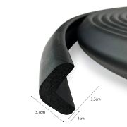 Rola protectie din spuma groasa pentru colturi mobilier, pentru copii, SIPO Baby Safety, 2 metri, Negru EKDSBS-T11-F2