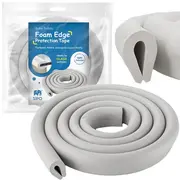 Rola protectie din spuma groasa pentru suprafetele de sticla ale mobilierului, pentru copii, SIPO Baby Safety, 2 metri, Gri EKDSBS-T23U