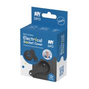 Set 12 capace de protectie pentru prize cu cheita, SIPO Baby Safety, Negru EKDSBS-C10B