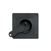 Set 12 capace de protectie pentru prize cu cheita, SIPO Baby Safety, Negru EKDSBS-C10B