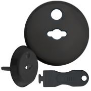 Set 12 capace de protectie pentru prize cu cheita, SIPO Baby Safety, Negru EKDSBS-C10B
